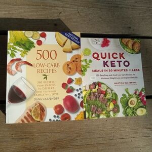 Keto Low Carb Recipe Book Bundle, Quick Keto, and 500 Low-Carb Recipes